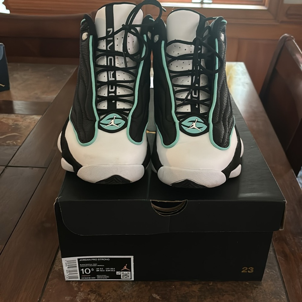 Nike Air Jordan Pro String Black White Athletic Shoes - Picture 8 of 8